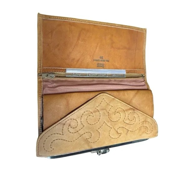 Vintage Princess Gardner Fold Clutch Wallet Tan Full Grain Cowhide. Coin purse - Picture 3 of 4